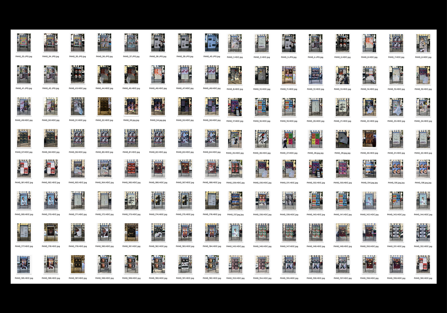 Quantité de photos réalisées et préparations avant impressions.