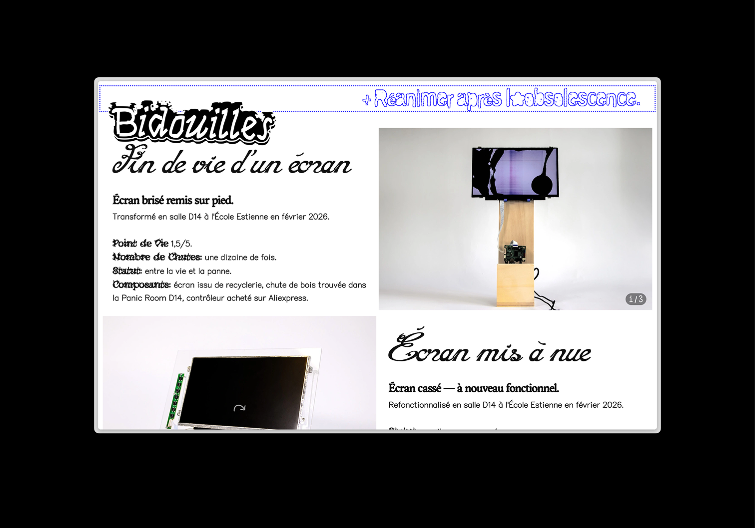 Capture d'écran du site atelier Ludd.