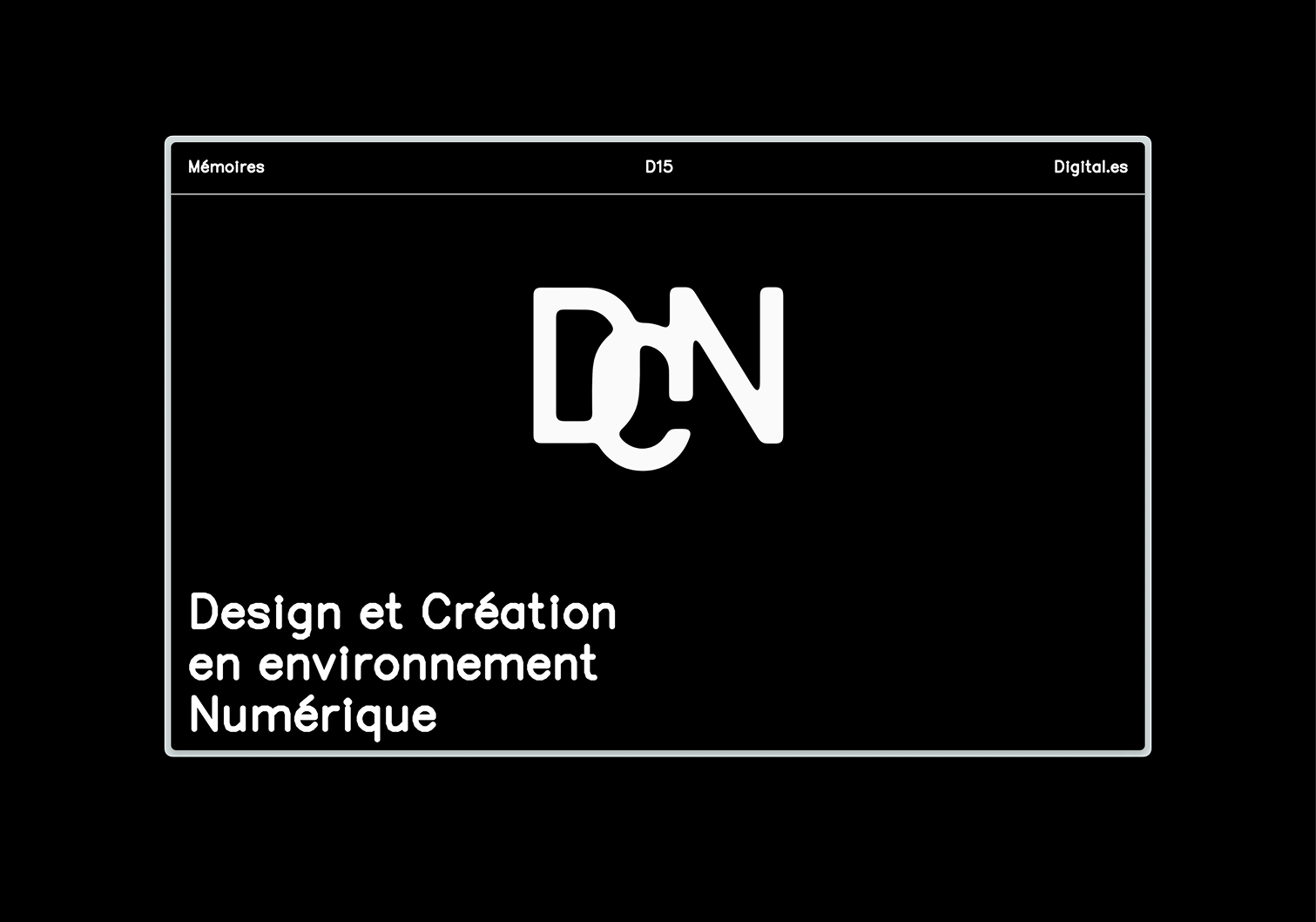 Capture d'écran du site de la formation DCN. Page d'accueil.