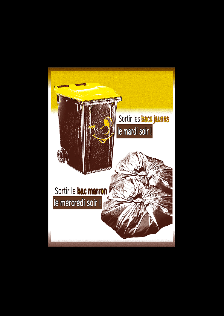 Affiche pour poubelles.